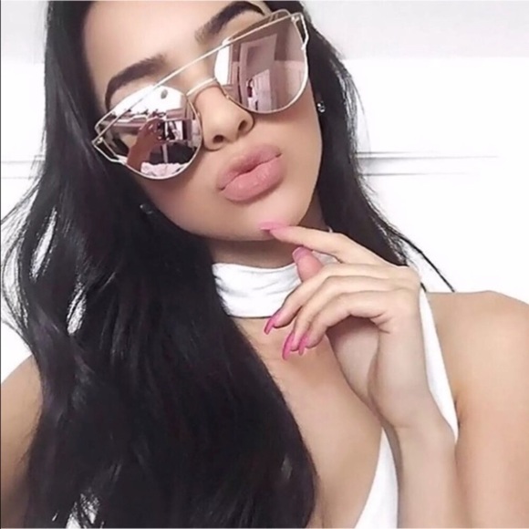 Nasty Gal Accessories - Cat Eye Mirror Pink Sunglasses
